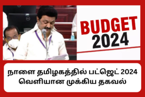 Tamil Nadu Budget 2024 Important News Released